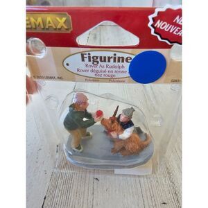 Lemax Rover Rudolph dog kids people figuring new 2010 village accessory